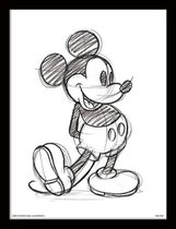DISNEY - Framed 30X40 Print - Mickey Mouse Sketched Single