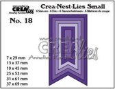 Crealies Crea-Nest-Lies kleine snijmallen - no.18 Vaandels g
