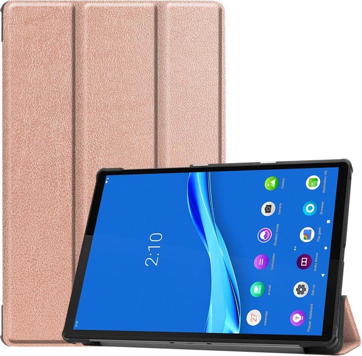 3-Vouw sleepcover hoes - Lenovo Tab M10 FHD Plus (x606F) - Rose Goud