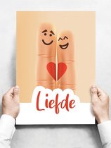 Wandbord: Liefde! - 30 x 42 cm