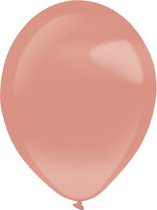 Amscan Ballonnen Parel 13 Cm Latex Roségoud 100 Stuks