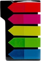 SOHO Index tabs pijlen – Zelfklevende memo’s – Beschrijfbare memo’s - Eenvoudig te verwijderen – Organisatie – 5 verschillende kleuren