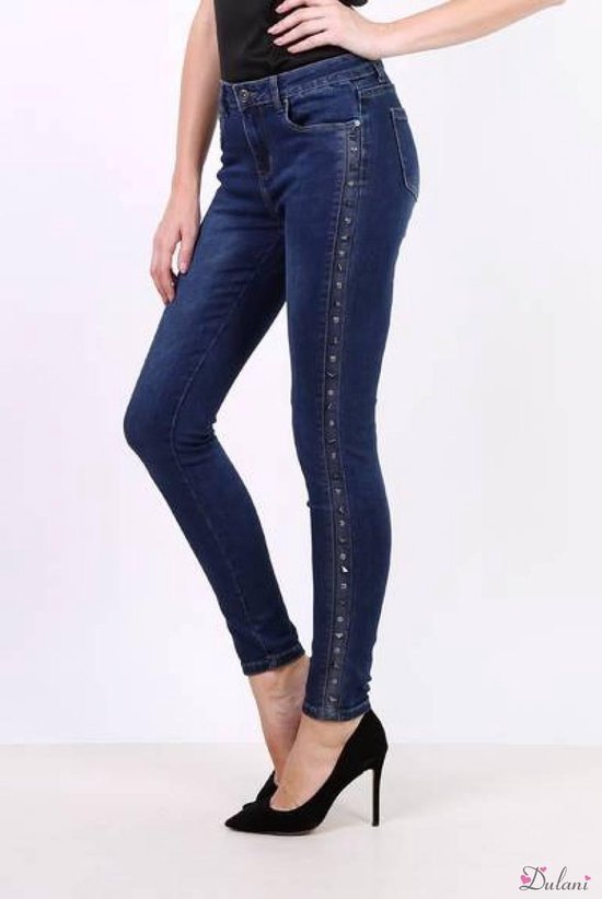 Broek Toxik3 met normale taille jeans met studs | bol.com
