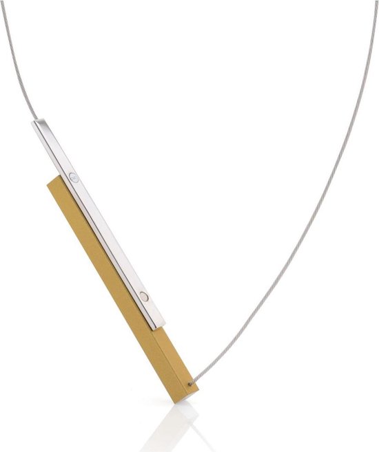 CLIC JEWELLERY STERLING SILVER WITH ALUMINIUM NECKLACE GOLD/YELLOW CS003G