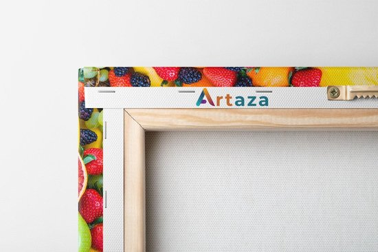 Artaza - Canvas Schilderij - Kleurrijke Fruit Achtergrond - 80x100 - Groot - Foto Op Canvas - Canvas Print
