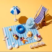 Rich Type Strand Serie Fotografie Props Decoratie Stilleven Sieraden Voedsel Set Shot Foto Props (Blauw)