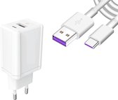 PurePower Snellader USB Stekker 3A/met Snellaad Oplaadsnoer Kabel Oplaadkabel Thuislader Oplader Adapter Oplaadstekker Blokje -Geschikt voor Oneplus 2/3/3T/4/5/5T/6/6T/7/7 Pro/7T/Nord/ Nord C