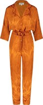 Cyell COPPER FLOW dames jumpsuit - oranje patroon - Maat 40 Oranje maat 40 (L)