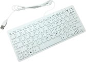 Keyboard MINI bedraad QWERTY toetsenbord USB-aansluiting / Wit met witte toetsen