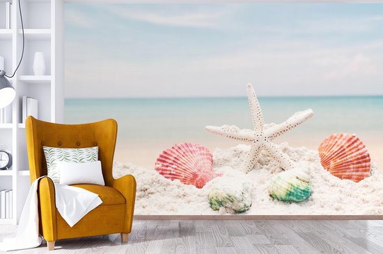 Murale - Papier peint photo Etoile de Mer - Coquillages - Mer - 600 cm x hauteur 400 cm