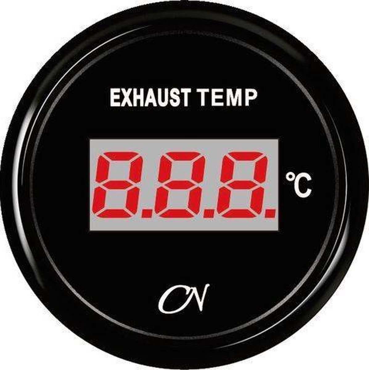CN digitale zwarte Uitlaattemperatuurmeter Ø52mm Thermokoppel