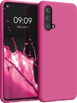 kwmobile telefoonhoesje voor OnePlus Nord CE 5G - Hoesje voor smartphone - Back cover in frambozenroze