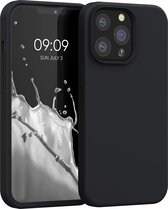 kwmobile telefoonhoesje voor Apple iPhone 13 Pro - Hoesje met siliconen coating - Smartphone case in zwart