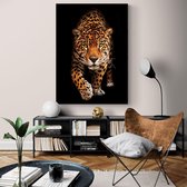 Poster Wild Leopard - Dibond - Meerdere Afmetingen & Prijzen | Wanddecoratie - Interieur - Art - Wonen - Schilderij - Kunst