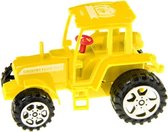 tractor jongens 8 x 6 cm geel