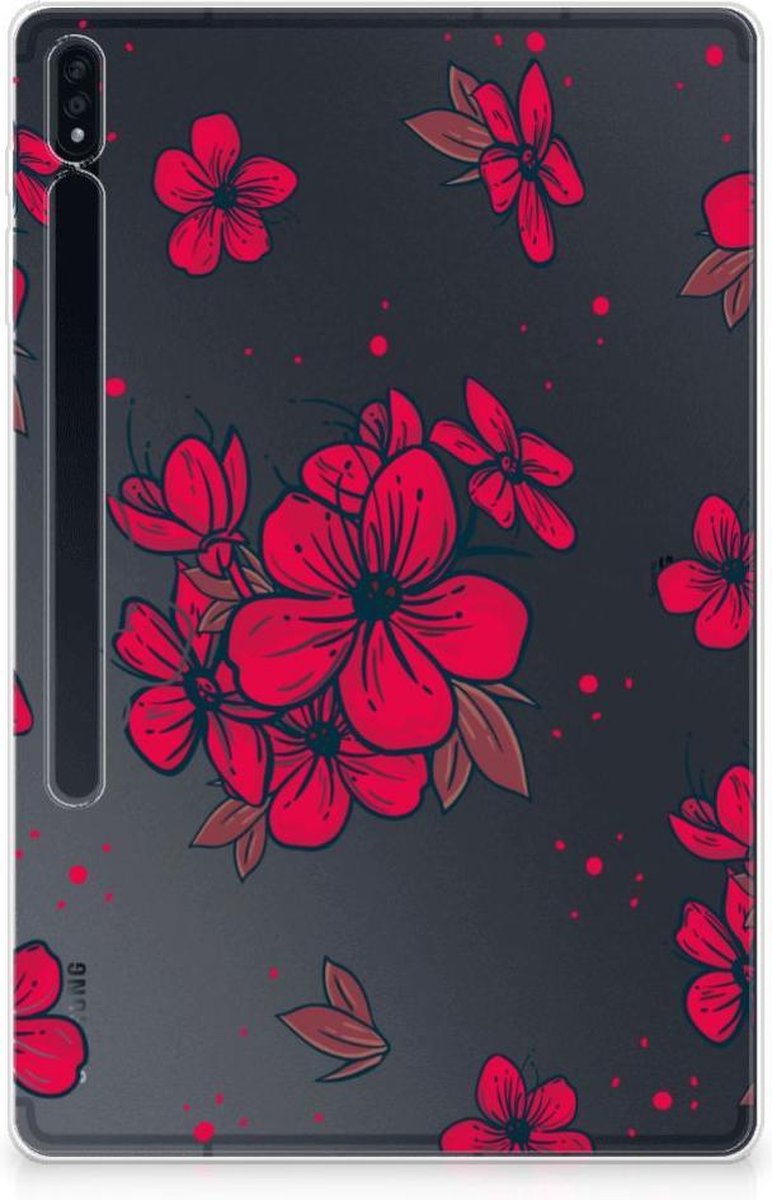 Samsung Galaxy Tab S7 Plus | S8 Plus Siliconen Hoesje Blossom Red