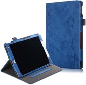 Case2go - Tablet hoes geschikt voor iPad 2021 - 10.2 Inch - Wallet Book Case - Donker Blauw