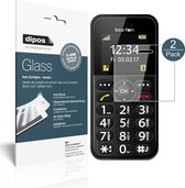 dipos I 2x Pantserfolie helder compatibel met bea-fon SL150 Beschermfolie 9H screen-protector