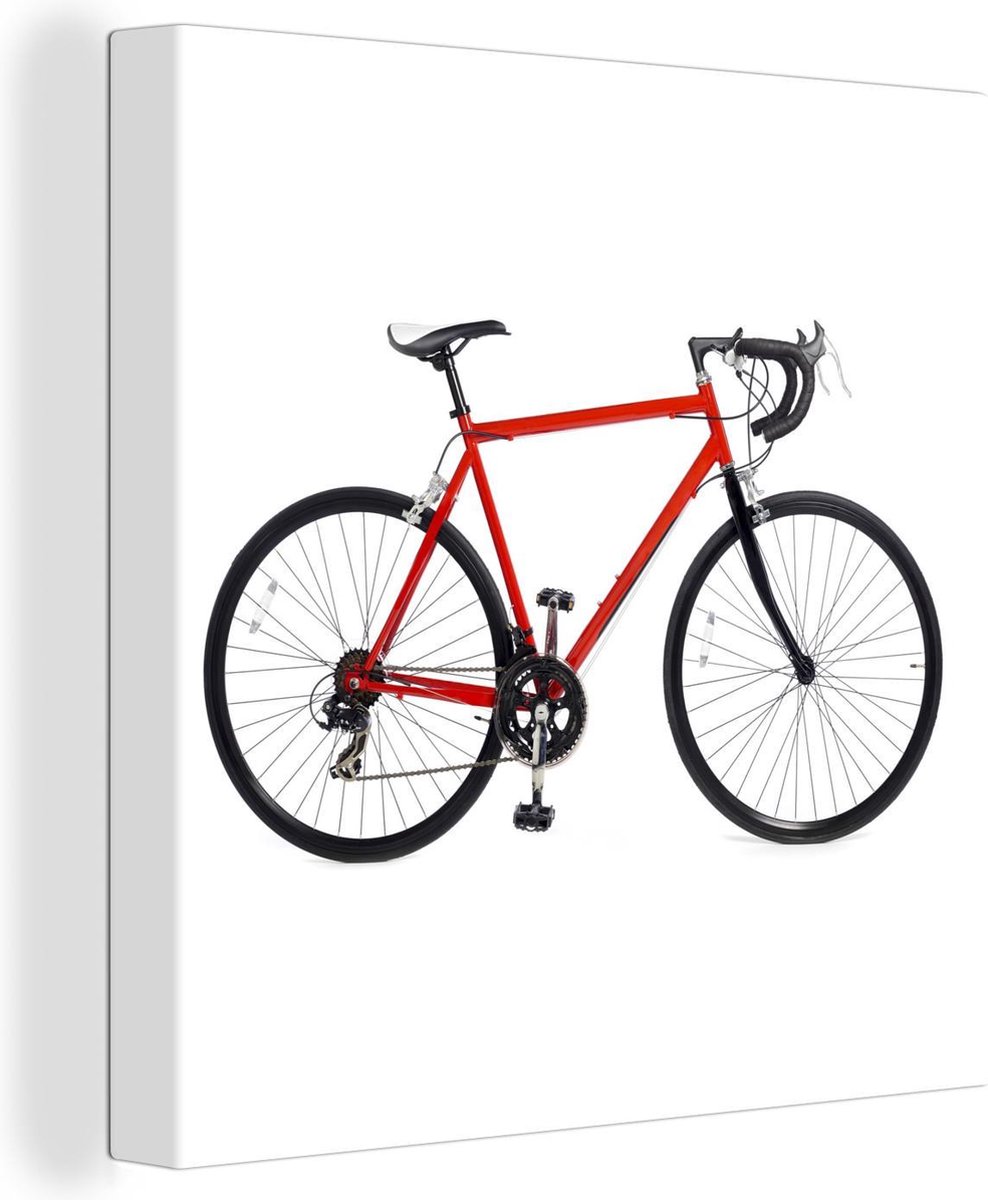 Vélo Rouge Sur Un Mur En Brique Blanche- Modèle Décoratif Mural Vélo Photo Stock - Alamy