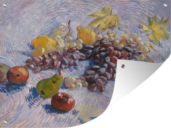 Tuin decoratie Stilleven van fruit - Vincent van Gogh - 40x30 cm - Tuindoek - Buitenposter