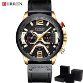 Curren-NL® - Horloges voor mannen / Montre Homme - Luxe Goud Zwart Design - Heren Horloge - Giftbox