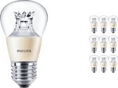 Voordeelpak 10x Philips LEDluster E27 P48 4W 827 Helder (MASTER) | DimTone Dimbaar - Vervangt 25W