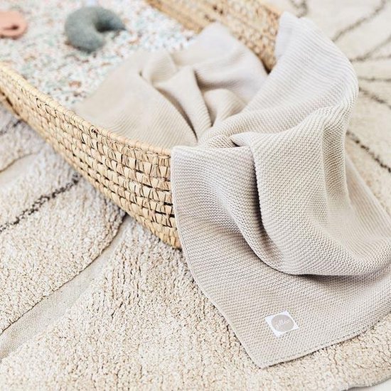 Jollein Baby Deken Ledikant 100x150cm - Basic Knit - Nougat