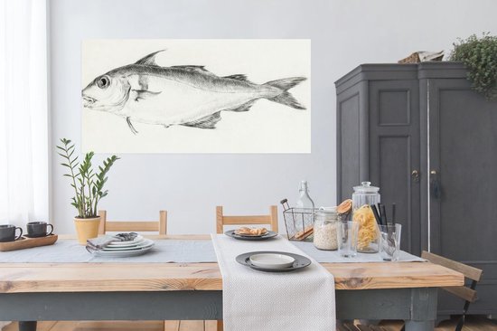 Poster 160x80 cm - Vis, naar links - schilderij van Jean Bernard - Posters - Kamer decoratie - Wanddecoratie woonkamer - Muurdecoratie slaapkamer