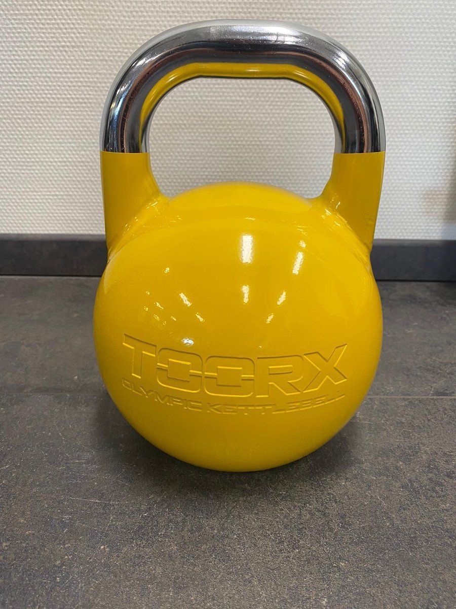 Kettlebell Olympique Toorx 8 Kg – Acier, Poignée Non Peinte, Base Stable – Rose, Pour Athlètes Exigeants