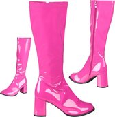 "Roze disco laarzen voor dames - Verkleedattribuut"