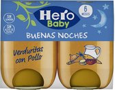 Babyvoeding Hero Buenas Noches Verduras Pollo (2 x 190 gr)
