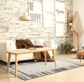 Ikado  Modern tapijt in grijs / beige, met boord dessin  160 x 230 cm