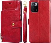 Ritstas PU + TPU Horizontale Flip Lederen Case met Houder & Kaartsleuf & Portemonnee & Lanyard Voor Geschikt voor Xiaomi Redmi Note 10 Pro 5G CN Versie (Rood)