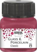 Glasverf - Porseleinverf - Granaatrood - Classic - Glazuur look - Kreul - 20 ml