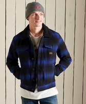 Superdry Heren Wollen Highwayman Trucker jas met sherpa