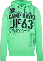 Camp David ® hoodie met labelapplicaties en tapes (L)