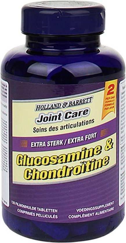 Structureel Vlot Diplomaat Holland & Barrett - Glucosamine Chondroïtine Extra Sterk - 120 Tabletten -  Supplementen | bol.com