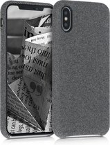 kwmobile hoesje voor Apple iPhone XS - Stoffen backcover voor smartphone in grijs