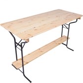 MaximaVida inklapbare bartafel Berlijn 180 cm x 80 cm- 3-laags blanke lak - FSC hout