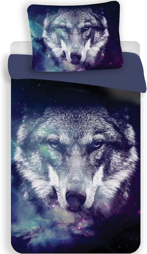 Animal Pictures Dekbedovertrek Wolf - Eenpersoons - 140 x 200 cm - Polyester