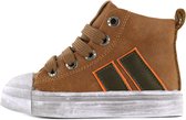 Shoesme hoge cognac sneaker met striping