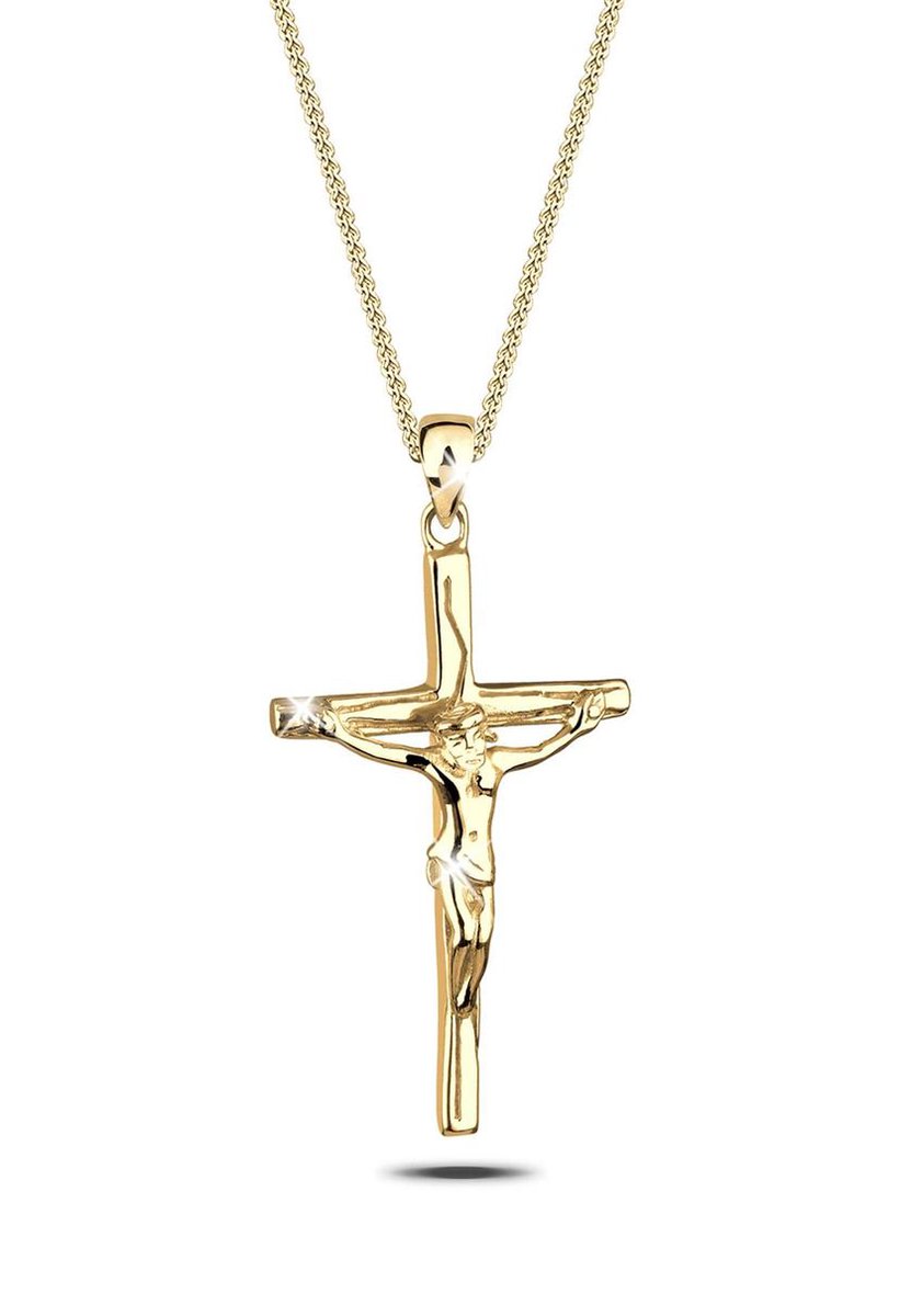 Elli Dames Halsketting Dames Kruis Hanger Religie Klassiek in 925 sterling zilver