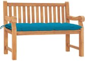 Medina Tuinbank met kussen 120 cm massief teakhout