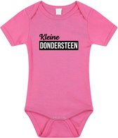 Kleine dondersteen tekst baby rompertje roze meisjes - Kraamcadeau - Babykleding 92 (18-24 maanden)