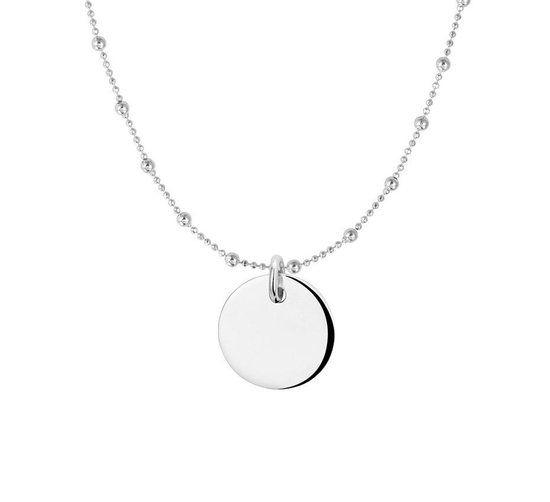 YO&NO - Ketting - Zilver - Ballchain - Rondje - 2,0 mm -  40 + 4 cm - Sieraden vrouw - Gerhodineerd - Zilver 925