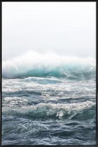 JUNIQE - Poster in kunststof lijst Big Splash Hawaii -40x60 /Blauw &