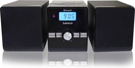 Lenco MC-030 - Stereoset met radio, Bluetooth®, USB en een AUX-ingang -  Zwart | bol