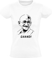 Ghandi | Icon | India | Dames T-Shirt | Wit