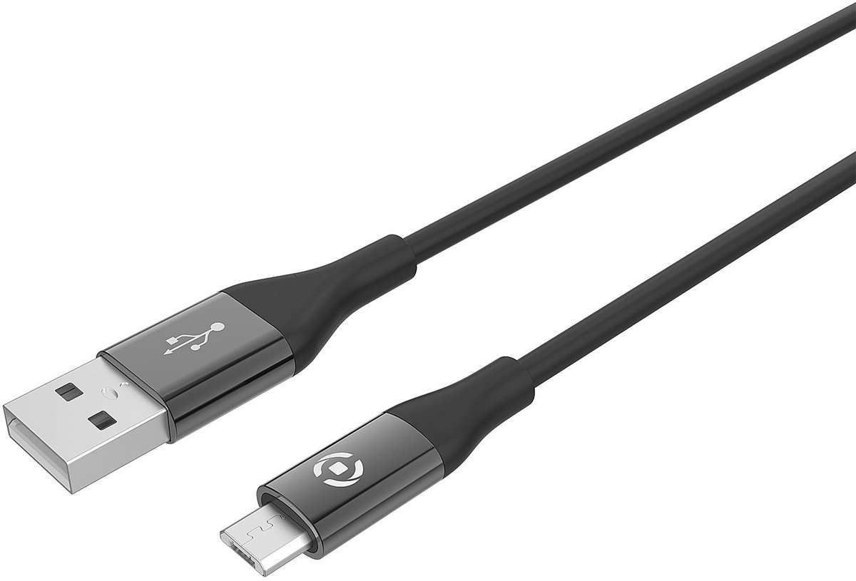 Micro-USB Kabel, 1 meter, Zwart - Celly | Feeling