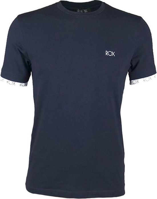 Rox - Heren T-shirt Collin - Donkerblauw - Slim - Maat M